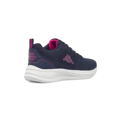 Sneakers da Donna Blu con Dettagli Fucsia e Suola Bianca Kappa