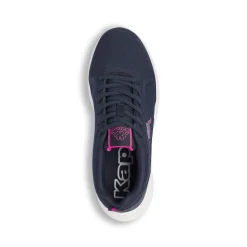 Sneakers da Donna Blu con Dettagli Fucsia e Suola Bianca Kappa