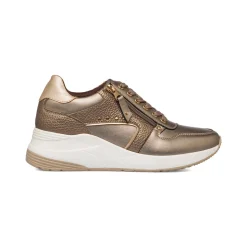 Sneakers da donna bronzo con borchie Lora Ferres