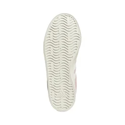 Sneakers da donna in pelle effetto scamosciato rosa e bianche adidas VL Court 3.0
