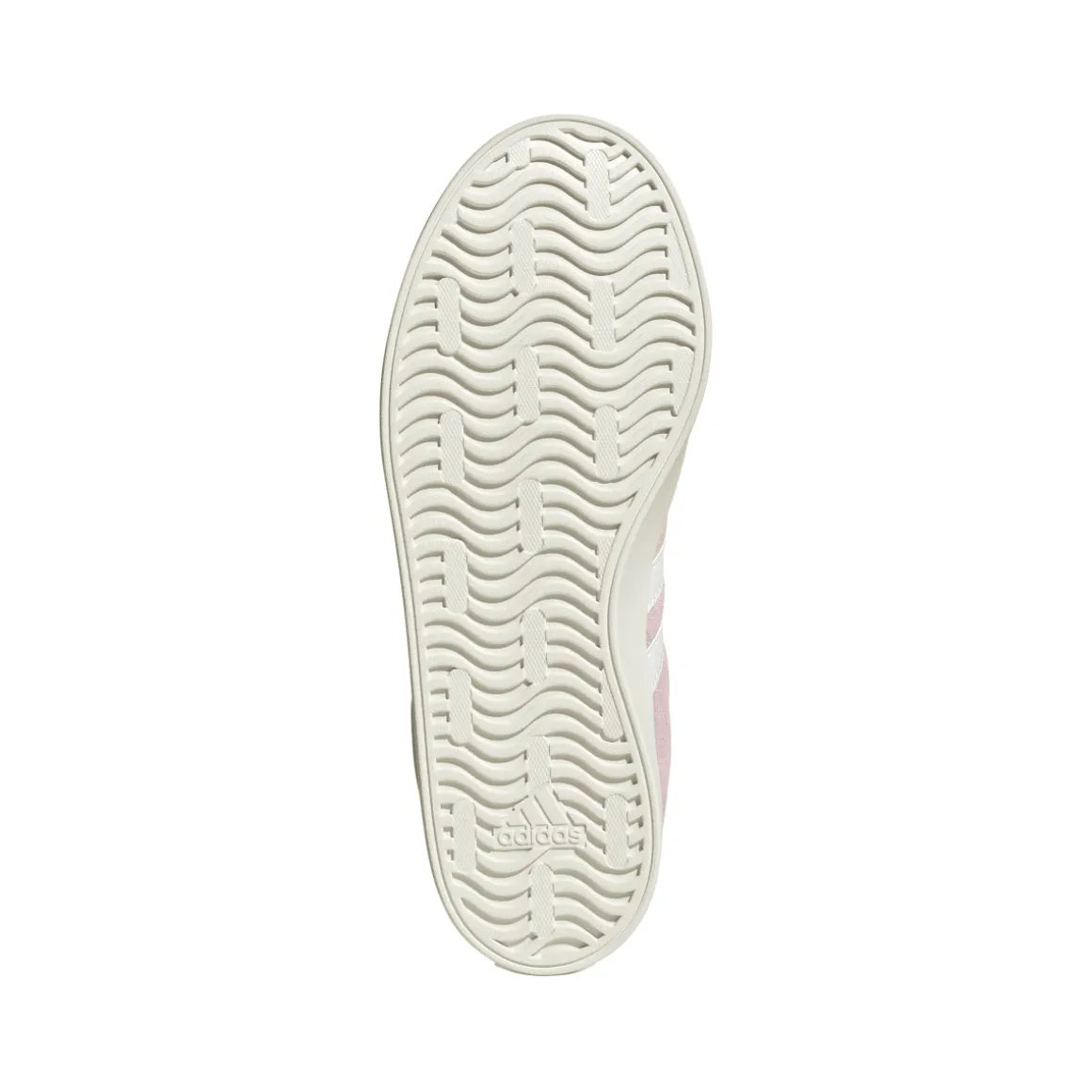 Sneakers da donna in pelle effetto scamosciato rosa e bianche adidas VL Court 3.0