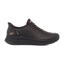 Sneakers da donna nere con dettagli oro rosa Skechers BOBS Slip-Ins