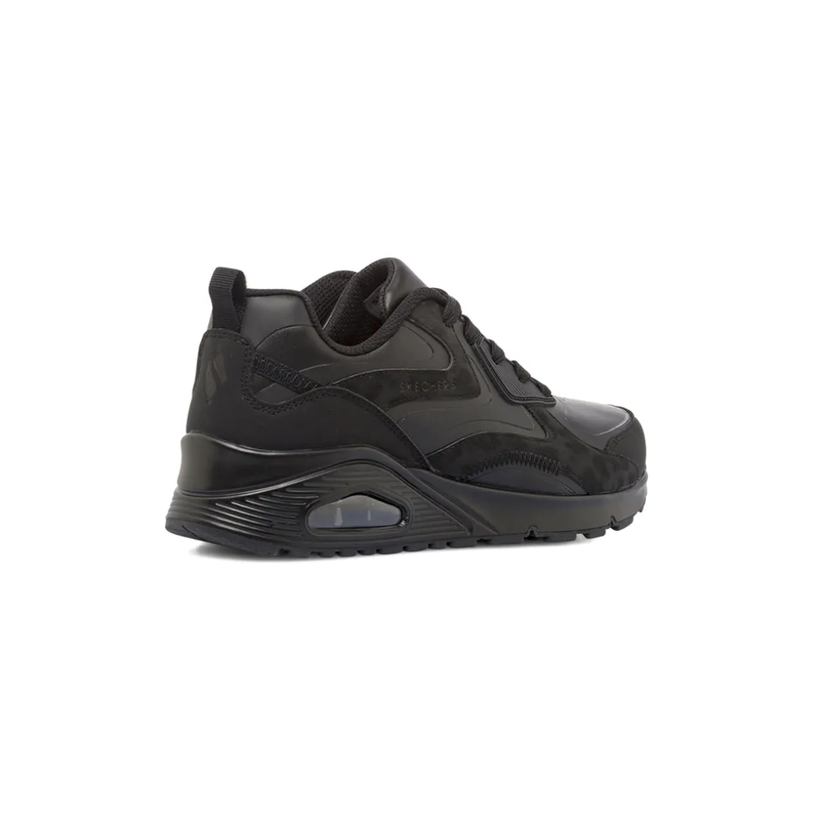 Sneakers da Donna nere con suola air Skechers Uno sporty