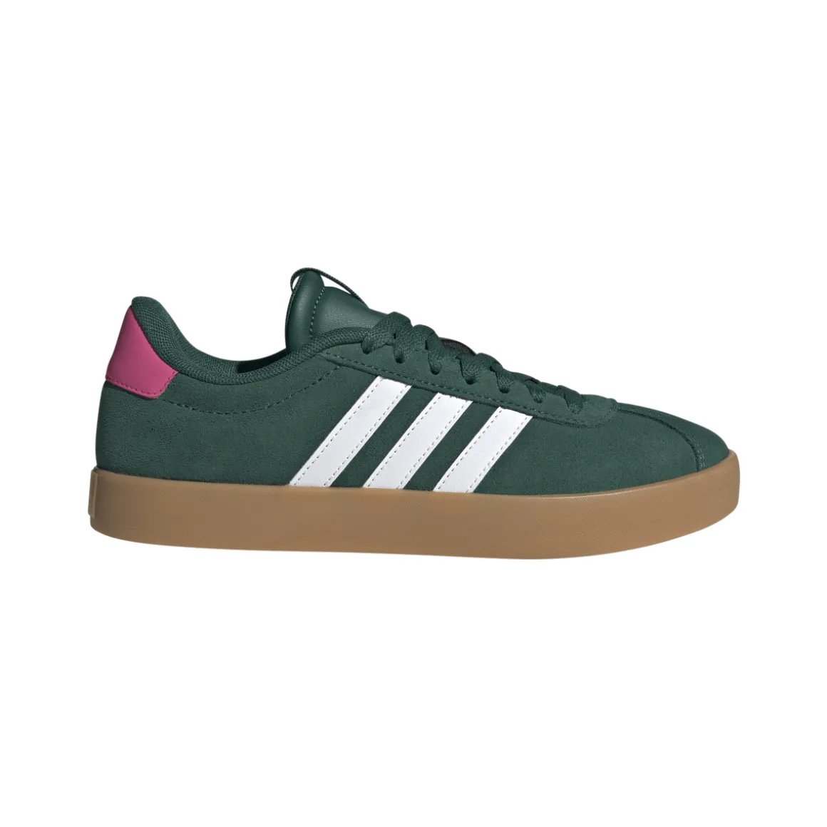Sneakers da donna verde in pelle effetto scamosciato adidas VL Court 3.0