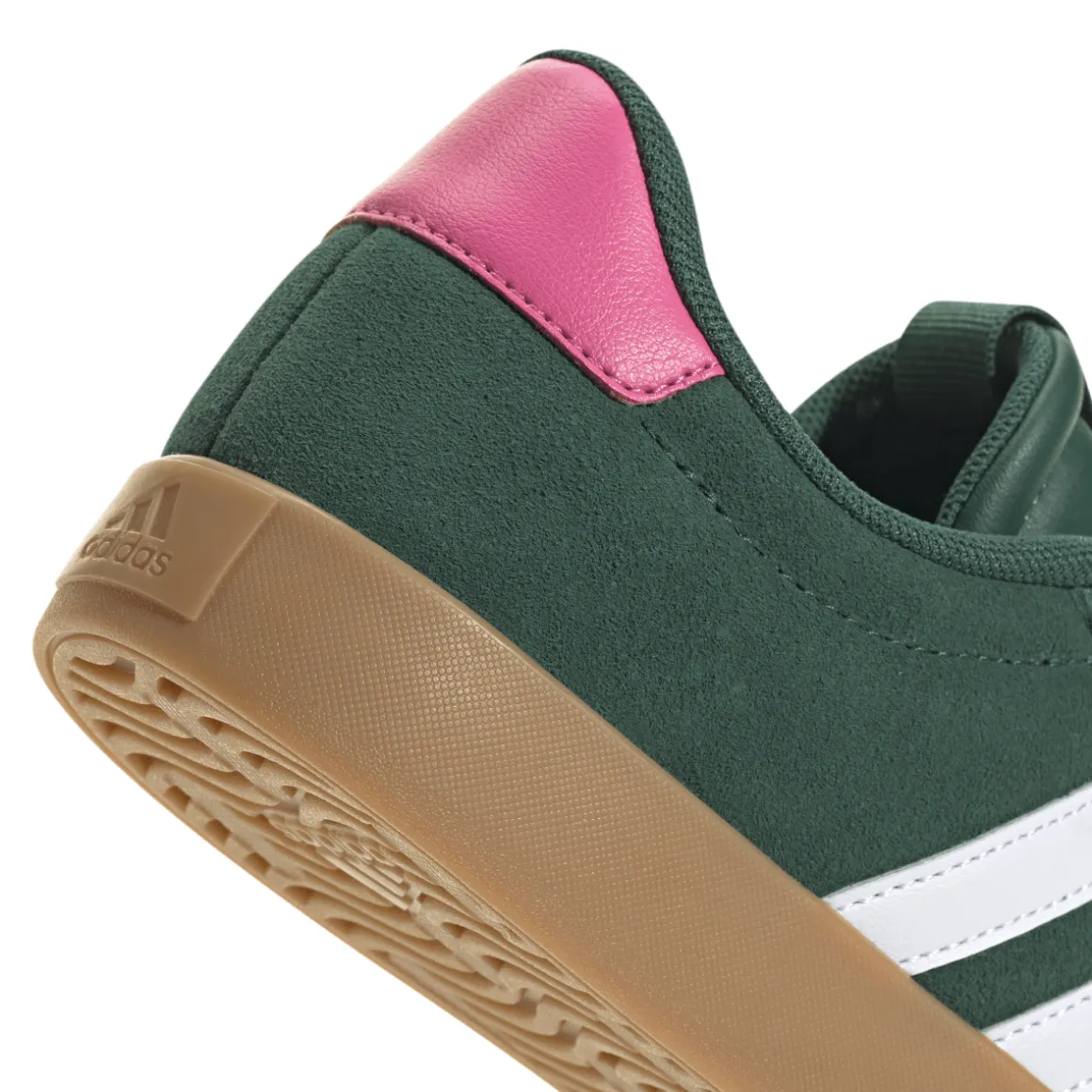 Sneakers da donna verde in pelle effetto scamosciato adidas VL Court 3.0