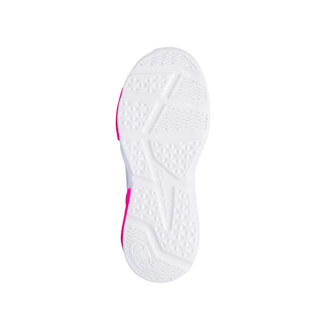 Sneakers da ragazza bianche con dettagli rosa e neri e luci nella suola Champion Wave