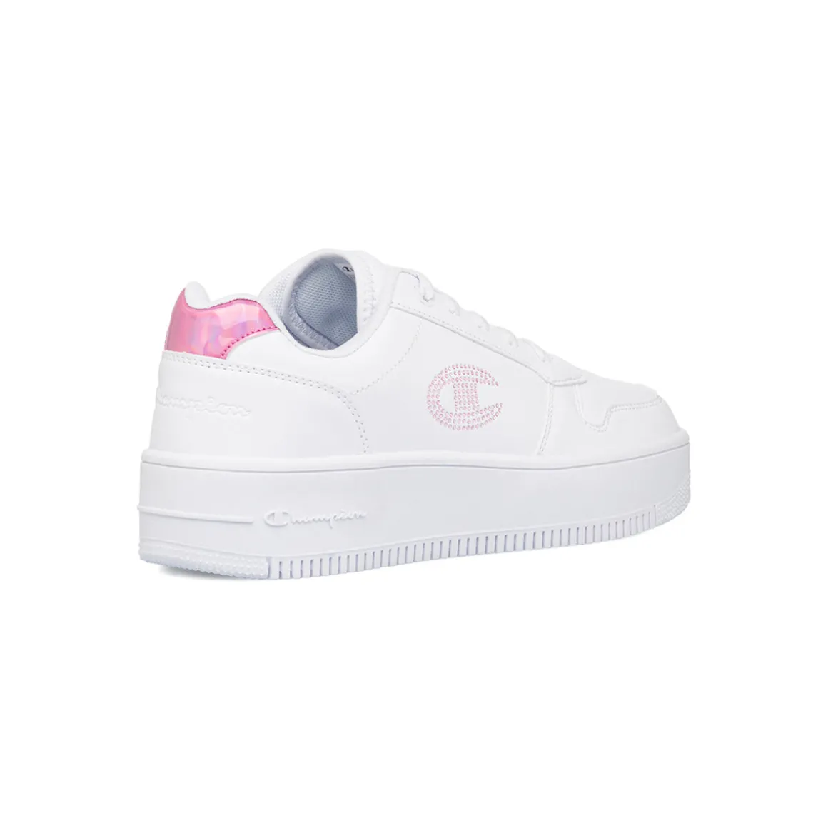 Sneakers da ragazza bianche con dettaglio glitter Champion Rebound Platform