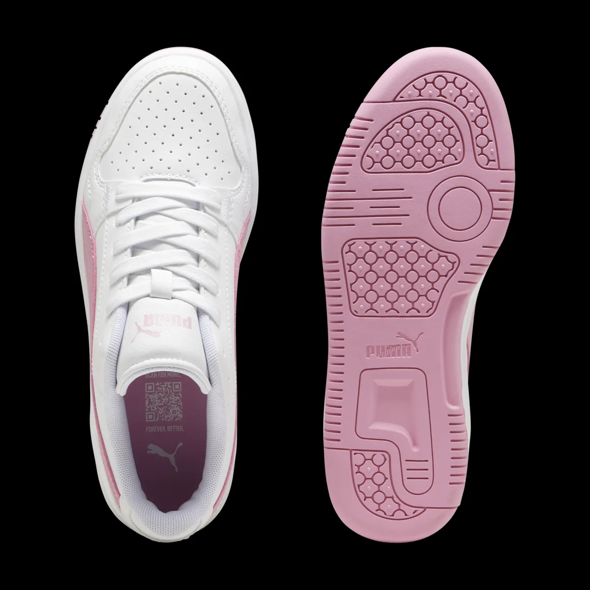 Sneakers da ragazza bianche con insertirosa Puma Reb-L