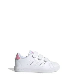 Sneakers da ragazza bianche e rose con tripla chiusura strappo Advantage 2.0 adidas