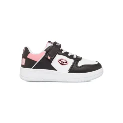 Sneakers da ragazza bianche con dettagli neri e rosa Soprani Sport