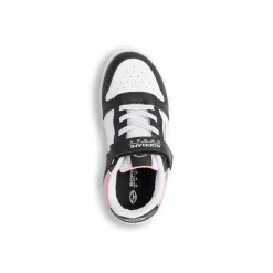 Sneakers da ragazza bianche con dettagli neri e rosa Soprani Sport