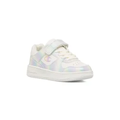 Sneakers da ragazza bianche con dettagli multicolore effetto perlato Champion
