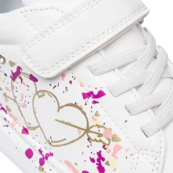 Sneakers da ragazza bianche con stampe e glitter Le scarpe di Alice