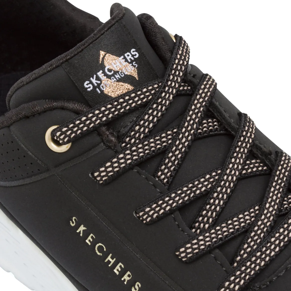 Sneakers da Ragazza nere con suola alta street Skechers