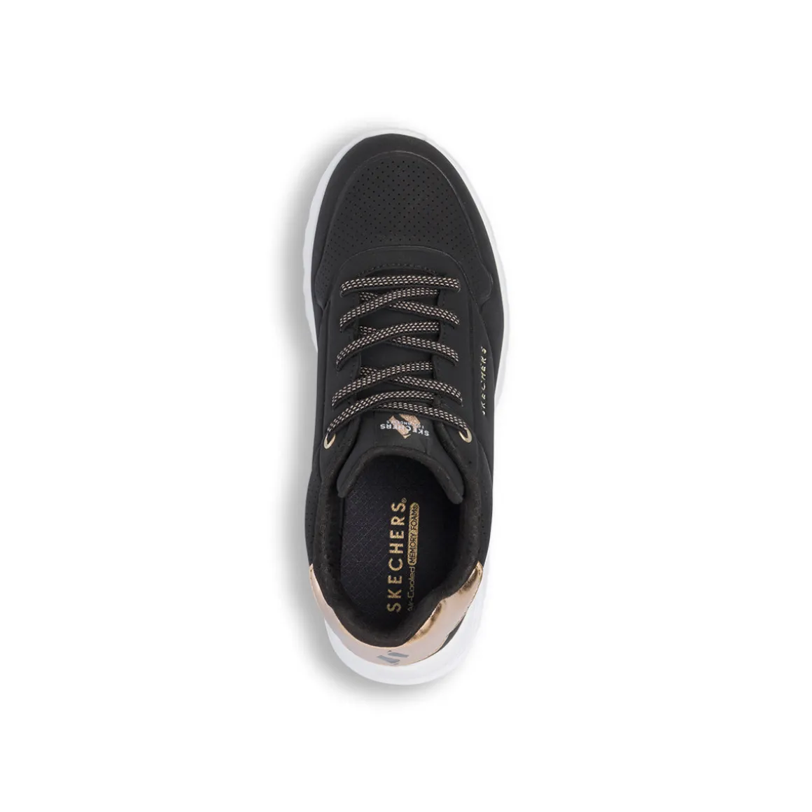 Sneakers da Ragazza nere con suola alta street Skechers