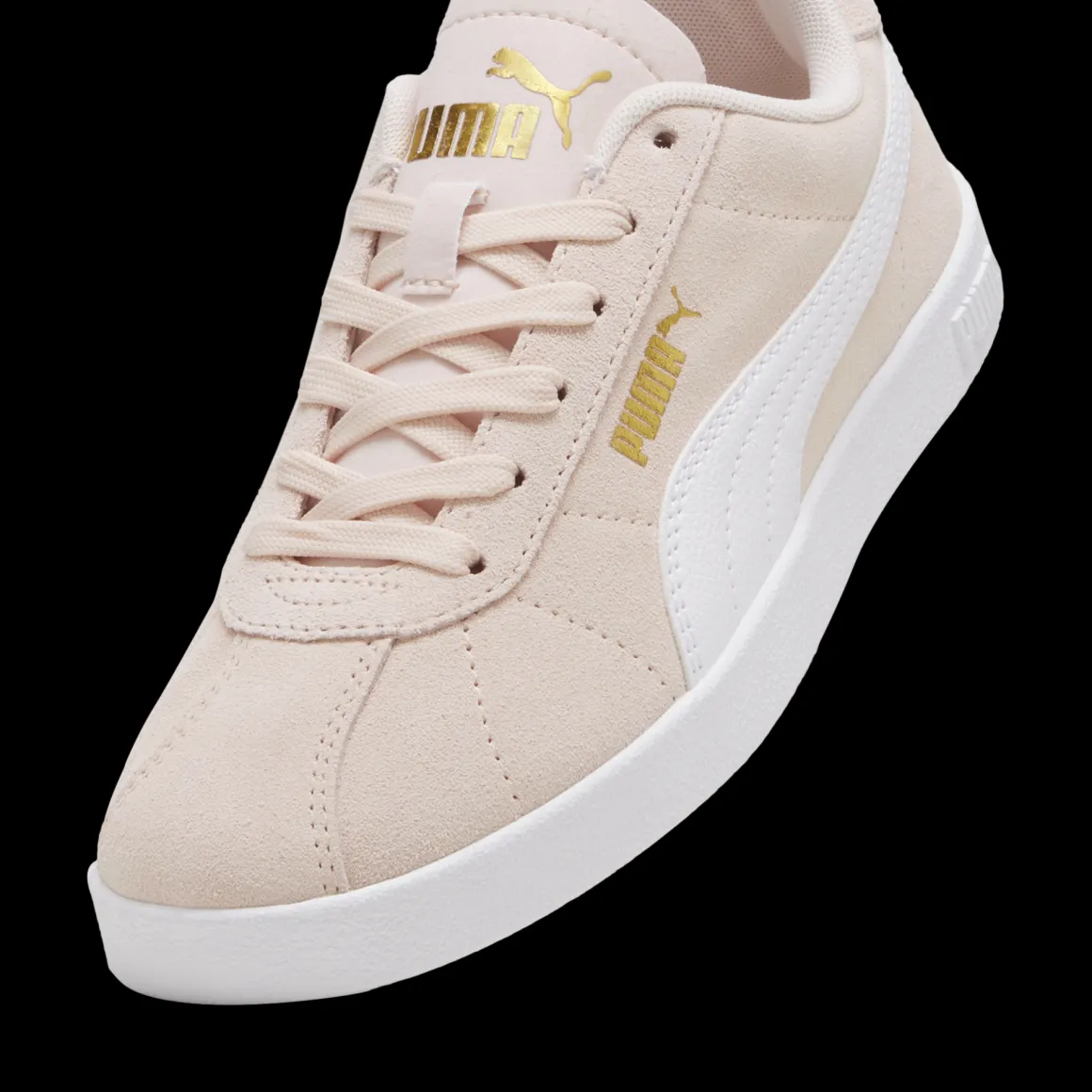 Sneakers da ragazza rosa in pelle scamosciata Puma Club II