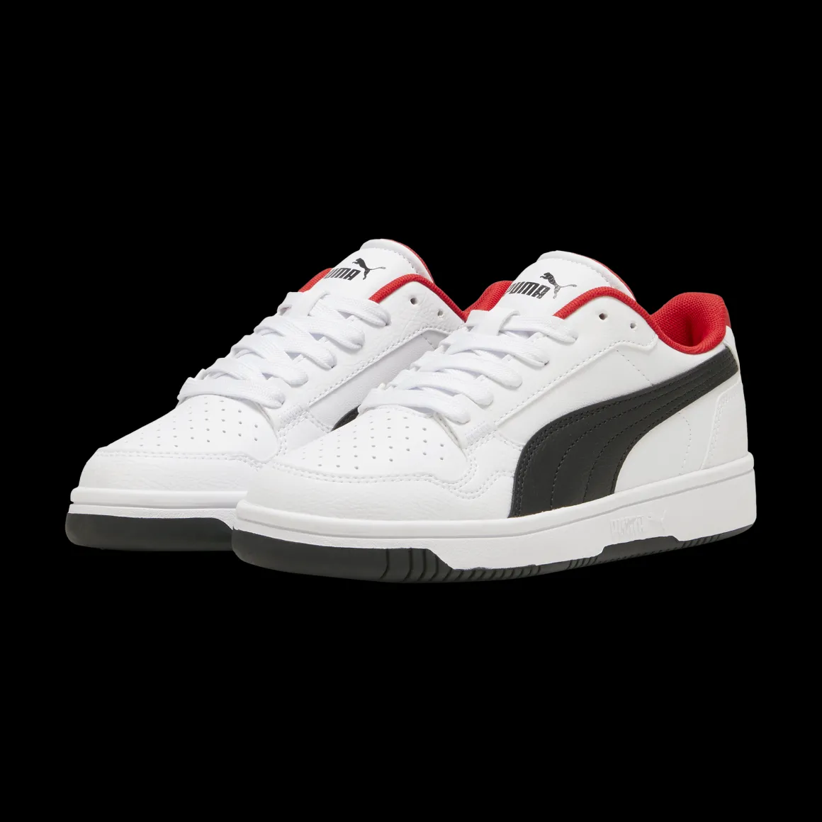 Sneakers da ragazzo bianche con inserti rossi e neri Puma Reb-L