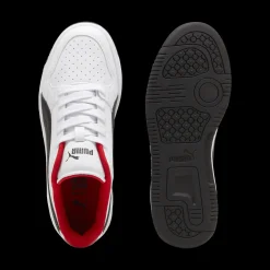 Sneakers da ragazzo bianche con inserti rossi e neri Puma Reb-L