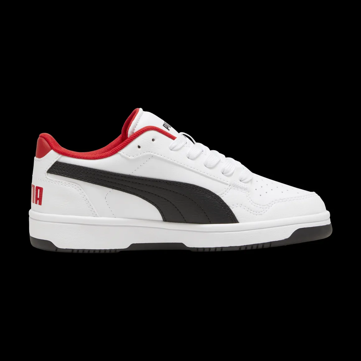 Sneakers da ragazzo bianche con inserti rossi e neri Puma Reb-L