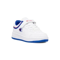 Sneakers da ragazzo bianche cobn dettagli blu e rossi Champion Rebound Low
