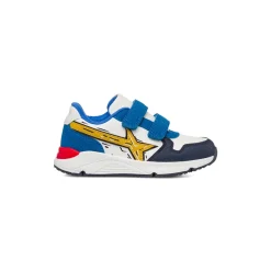Sneakers da ragazzo bianche e blu con dettaglio Space Boy