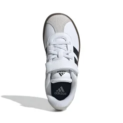 Sneakers da ragazzo bianche e nere con logo adidas VL Court 3.0