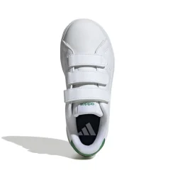 Sneakers da ragazzo bianche con dettagli verdi Advantage Base 2.0 adidas