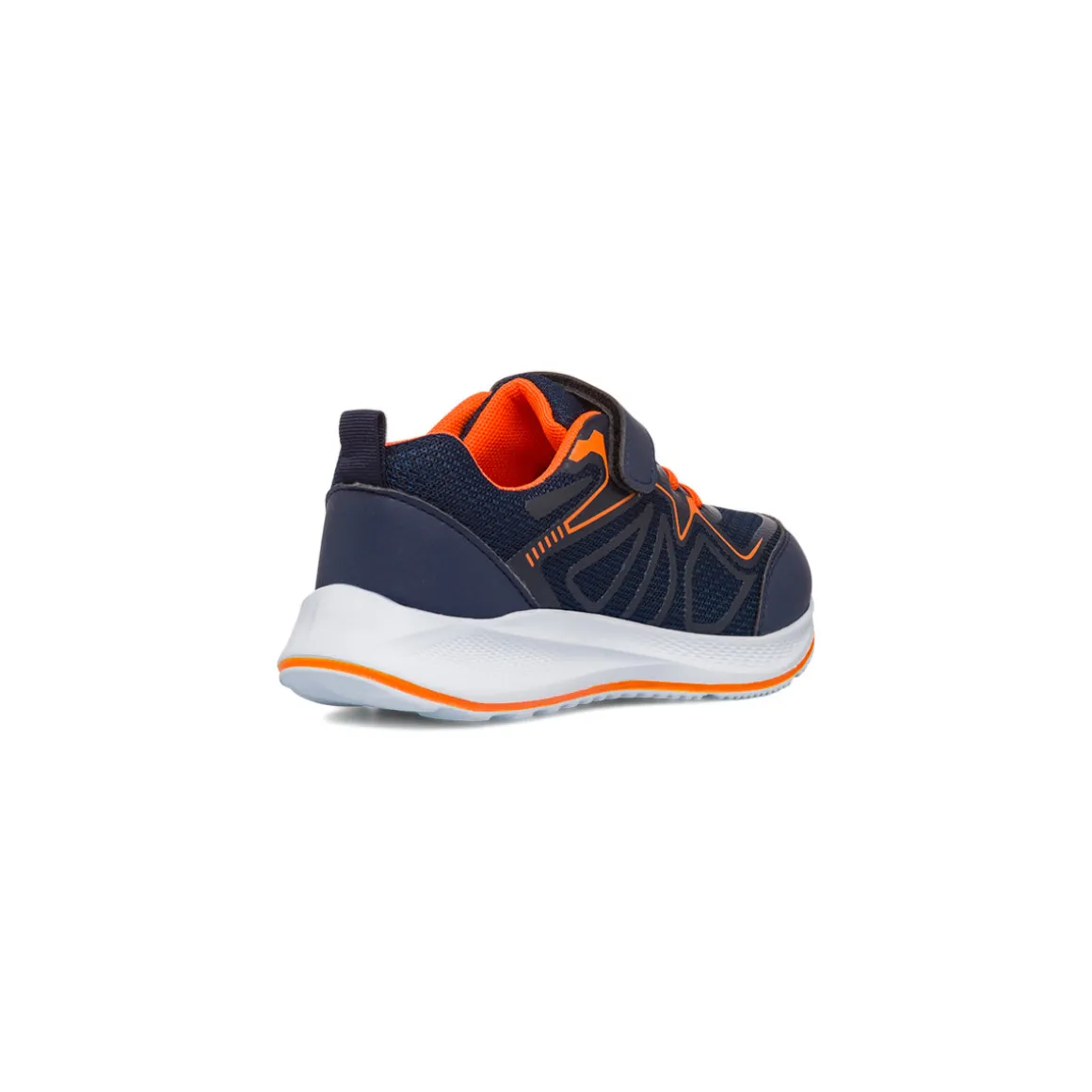 Sneakers da ragazzo blu con dettagli arancioni Jog