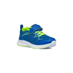 Sneakers da ragazzo blu con dettagli verde lime Jog