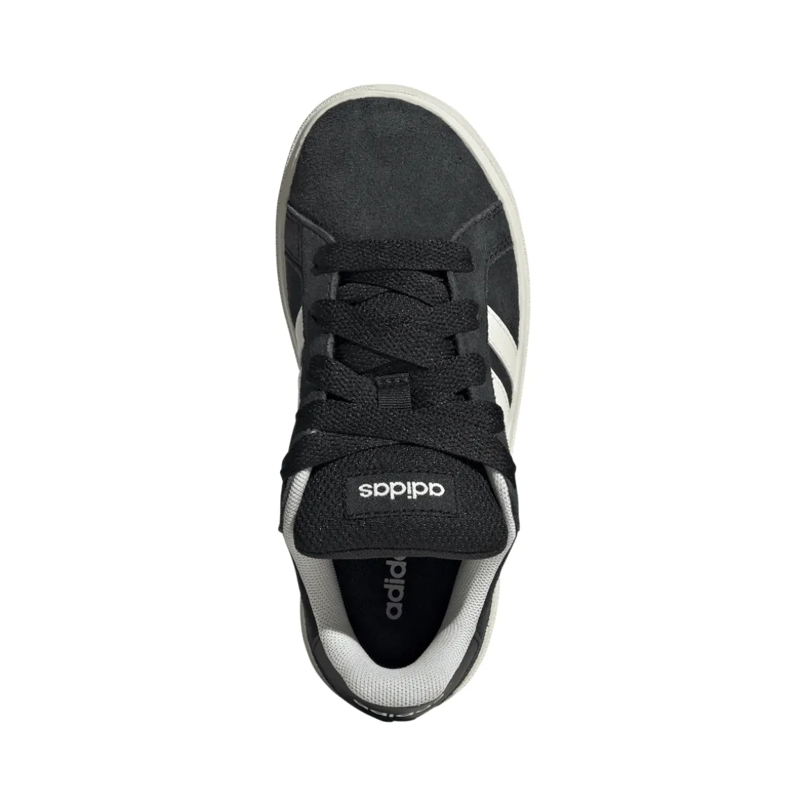 Sneakers da ragazzo e ragazza nere in pelle effetto scamosciato adidas Grand Court 00s