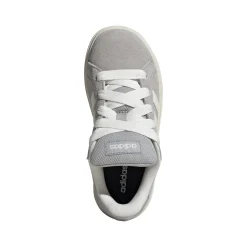 Sneakers da ragazzo e ragazza grigie in pelle effetto scamosciato adidas Grand Court 00s