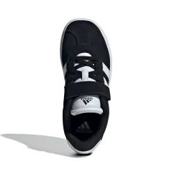 Sneakers da ragazzo nere e bianche con logo adidas VL Court 3.0