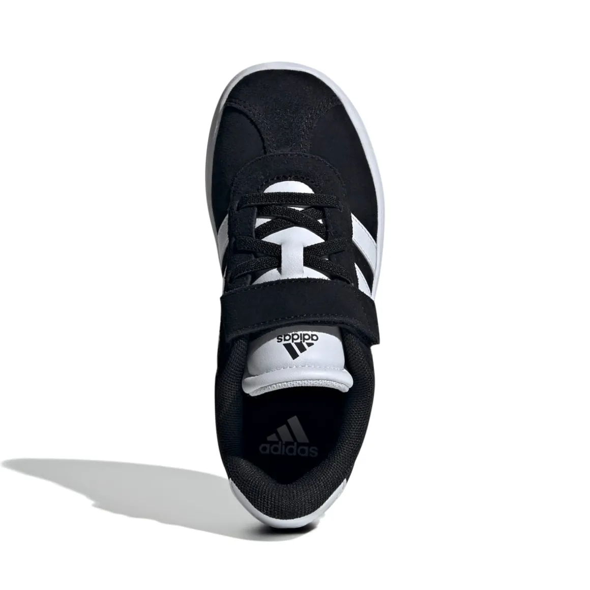Sneakers da ragazzo nere e bianche con logo adidas VL Court 3.0