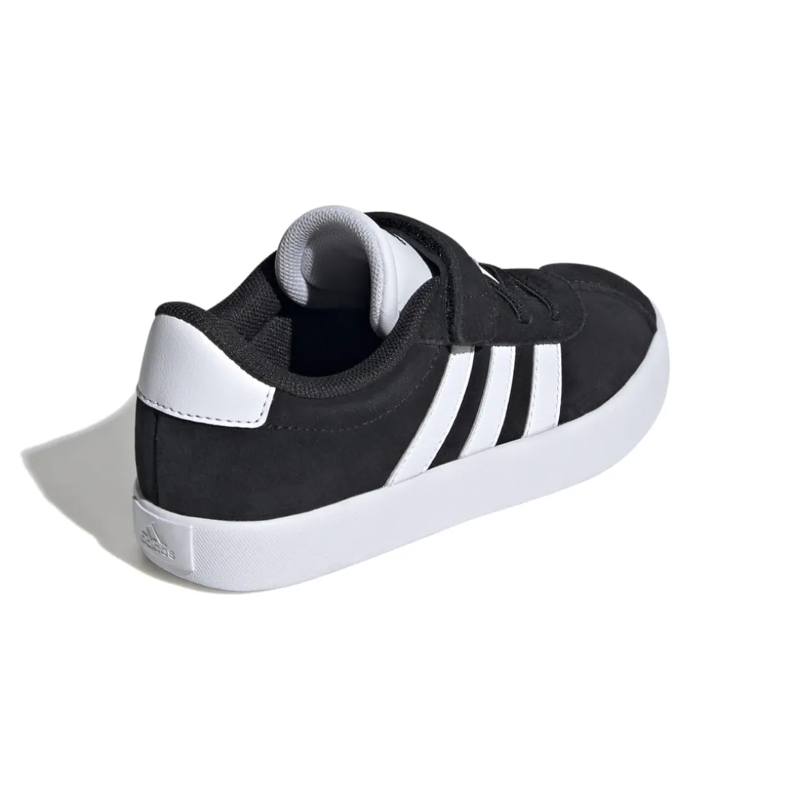 Sneakers da ragazzo nere e bianche con logo adidas VL Court 3.0