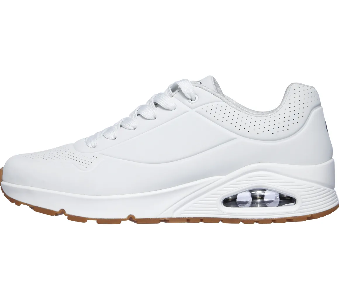 Sneakers da uomo bianche con suola ad aria Skechers Uno