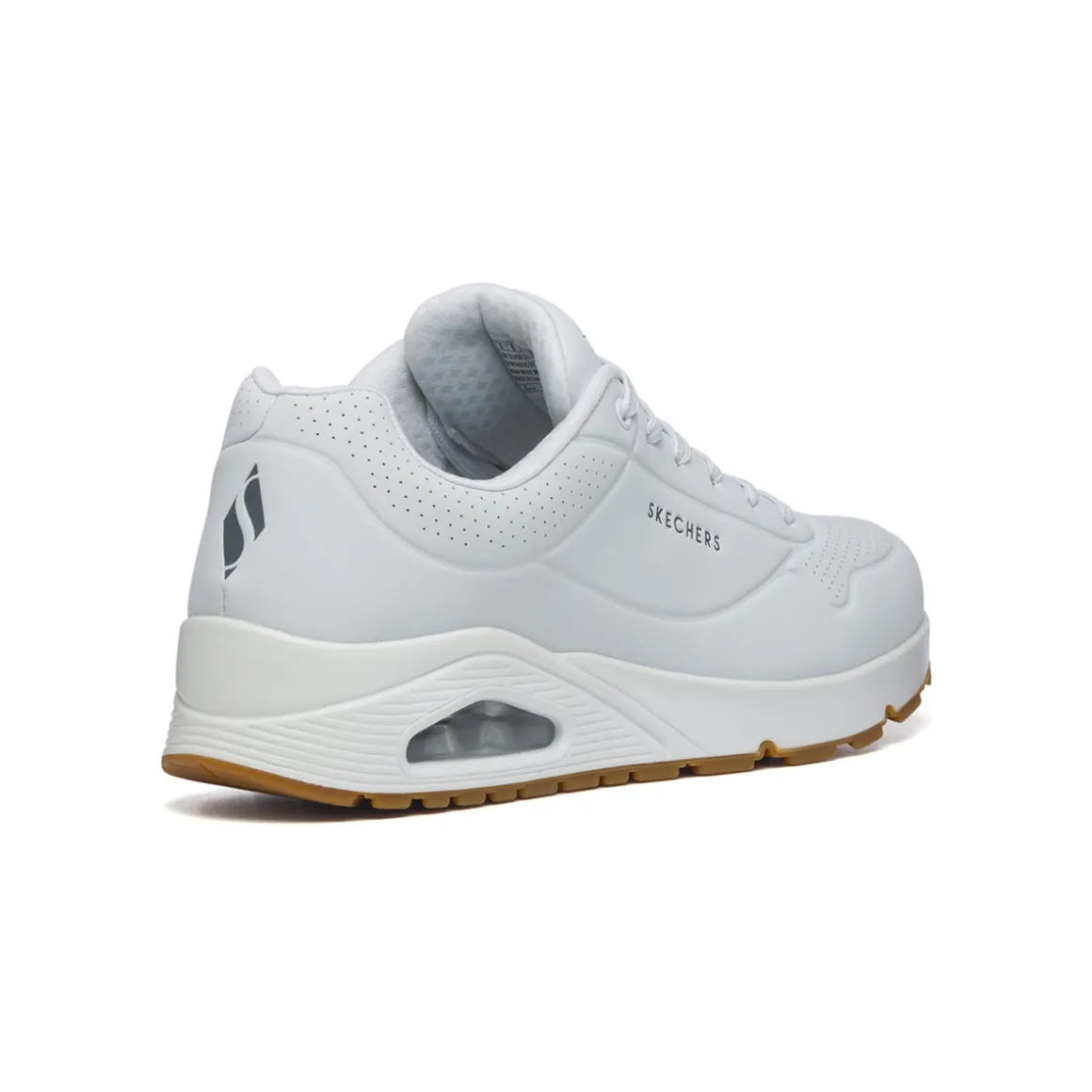 Sneakers da uomo bianche con suola ad aria Skechers Uno
