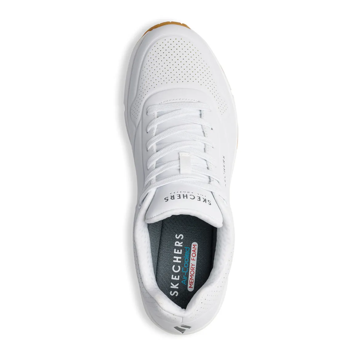 Sneakers da uomo bianche con suola ad aria Skechers Uno