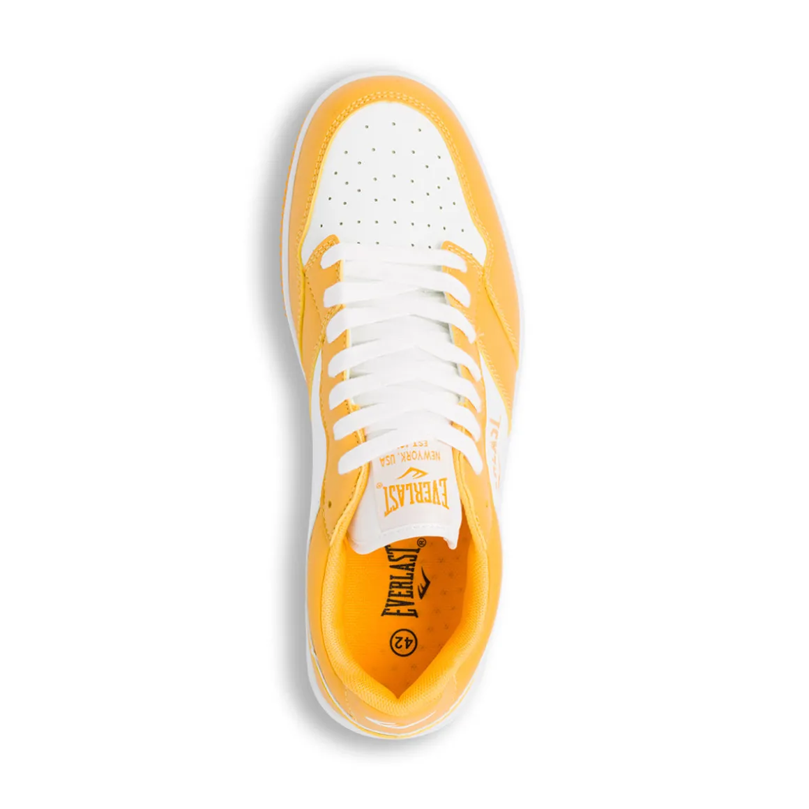 Sneakers da uomo bianche e gialle con logo Everlast