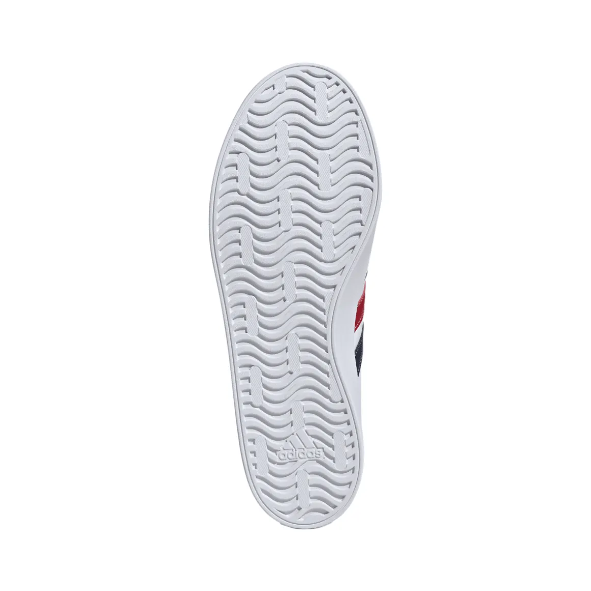Sneakers da uomo bianche con dettagli blu e rossi adidas VL Court 3.0