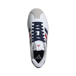 Sneakers da uomo bianche con dettagli blu e rossi adidas VL Court 3.0