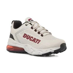 Sneakers da Uomo Bianche con Maxi Logo Rosso Ducati