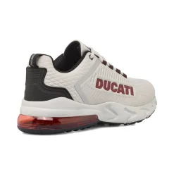 Sneakers da Uomo Bianche con Maxi Logo Rosso Ducati