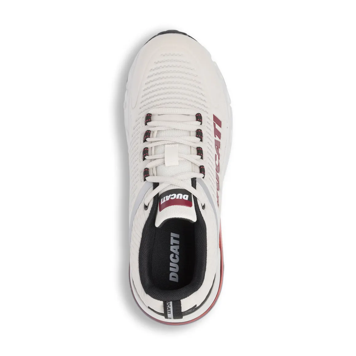 Sneakers da Uomo Bianche con Maxi Logo Rosso Ducati