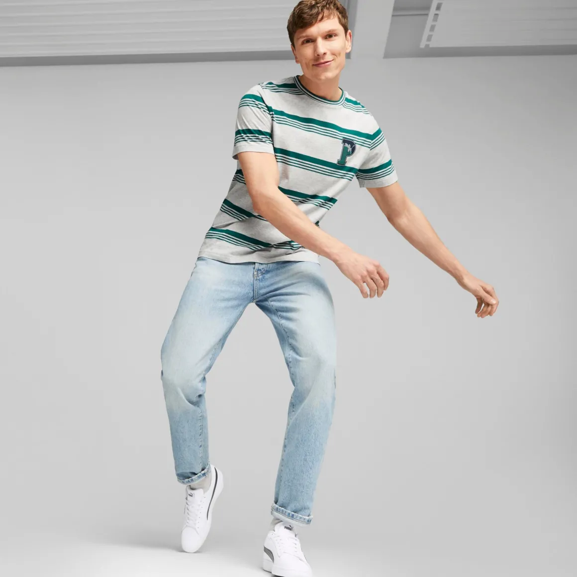 Sneakers da uomo bianche con logo a contraso Puma Smash 3.0