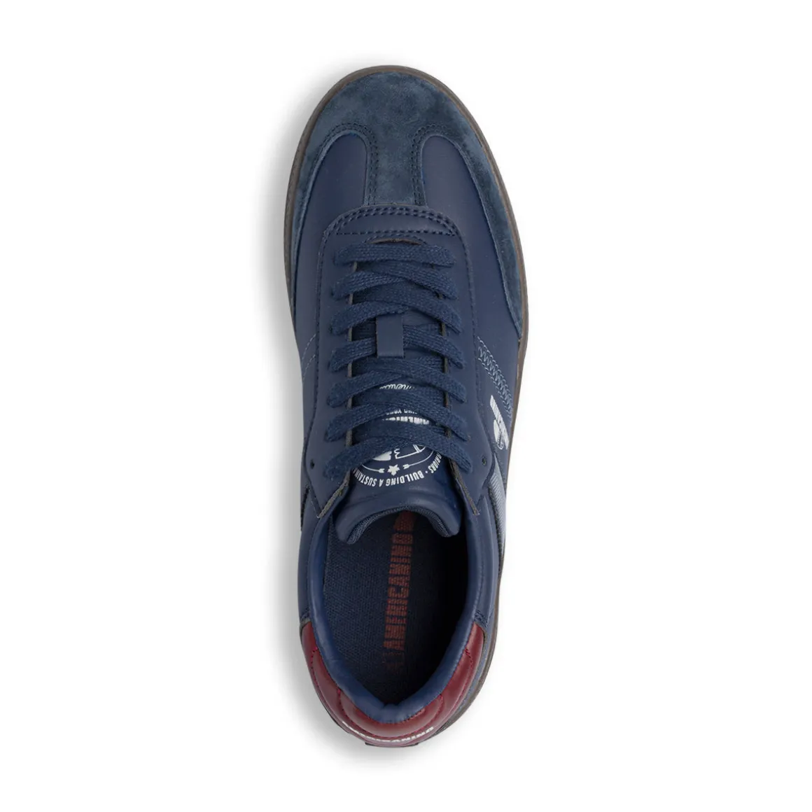 Sneakers da Uomo Blu con Dettagli Bordeaux e Suola in Gomma Americanino