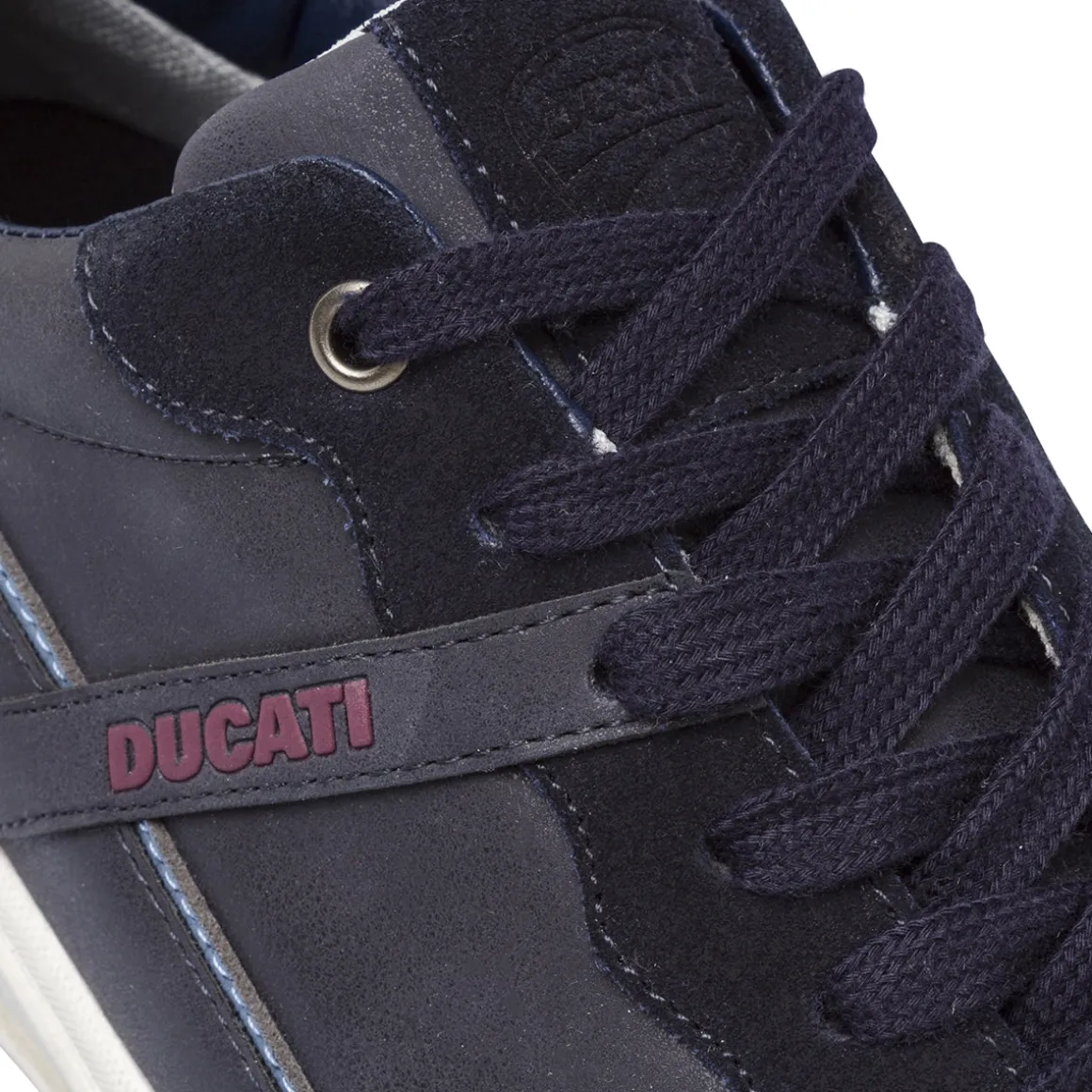 Sneakers da Uomo Blu con Dettagli Azzurri Ducati