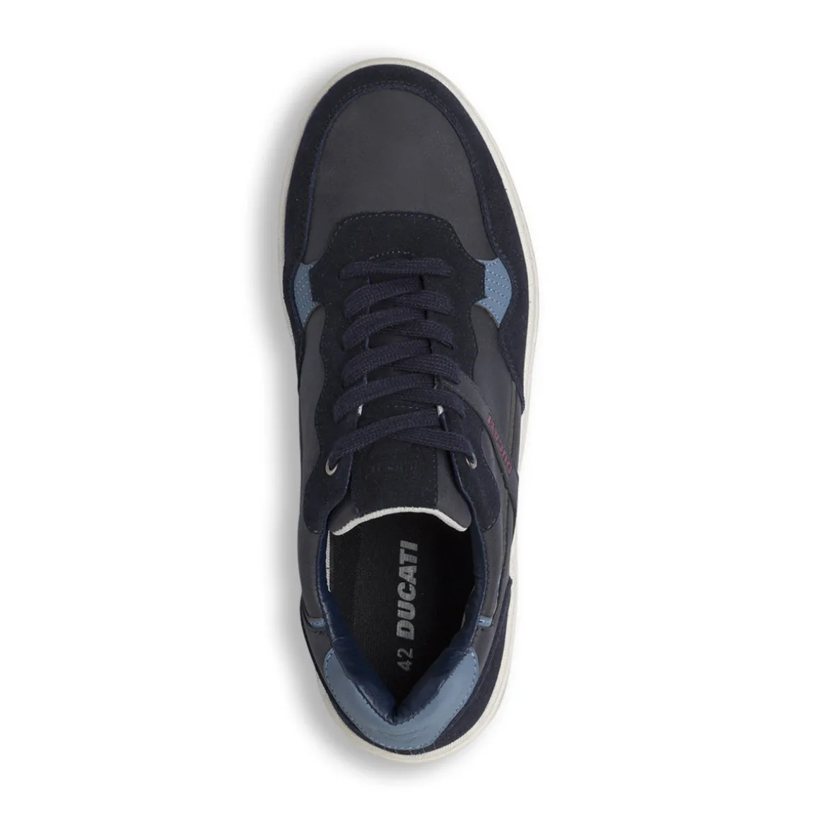 Sneakers da Uomo Blu con Dettagli Azzurri Ducati