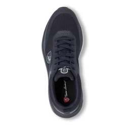Sneakers da uomo blu con logo e dettagli grigi Tonino Lamborghini