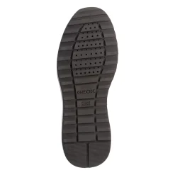 Sneakers da uomo blu con inserti effetto scamosciato Geox