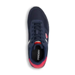 Sneakers da uomo blu con dettagli rossi e bianchi Ducati